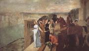 Edgar Degas Semiramis Building Babylon (mk06) oil on canvas